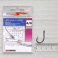Гачки Siweida Scorpion Faultless O'Shaughnessy BN, 5шт/уп, № 4/0